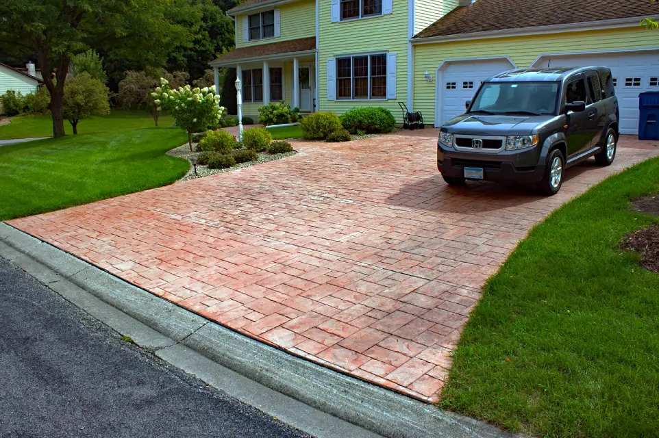 Stamped Concrete Driveways Custom Construction Services Minneapolis Concrete Driveways